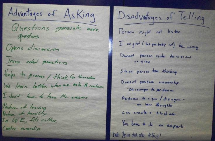asking vs telling